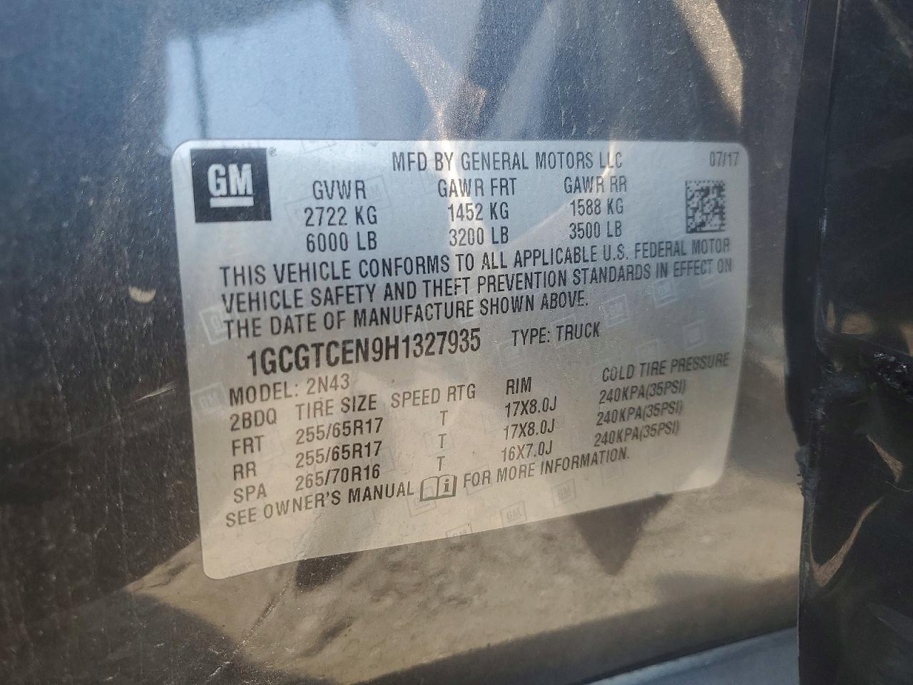 2017 Chevrolet Colorado LT