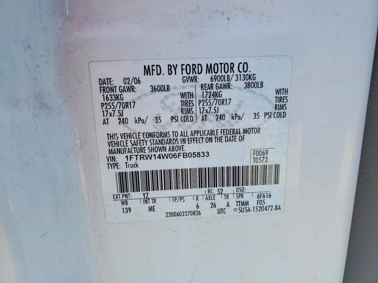 2006 Ford F150 Supercrew