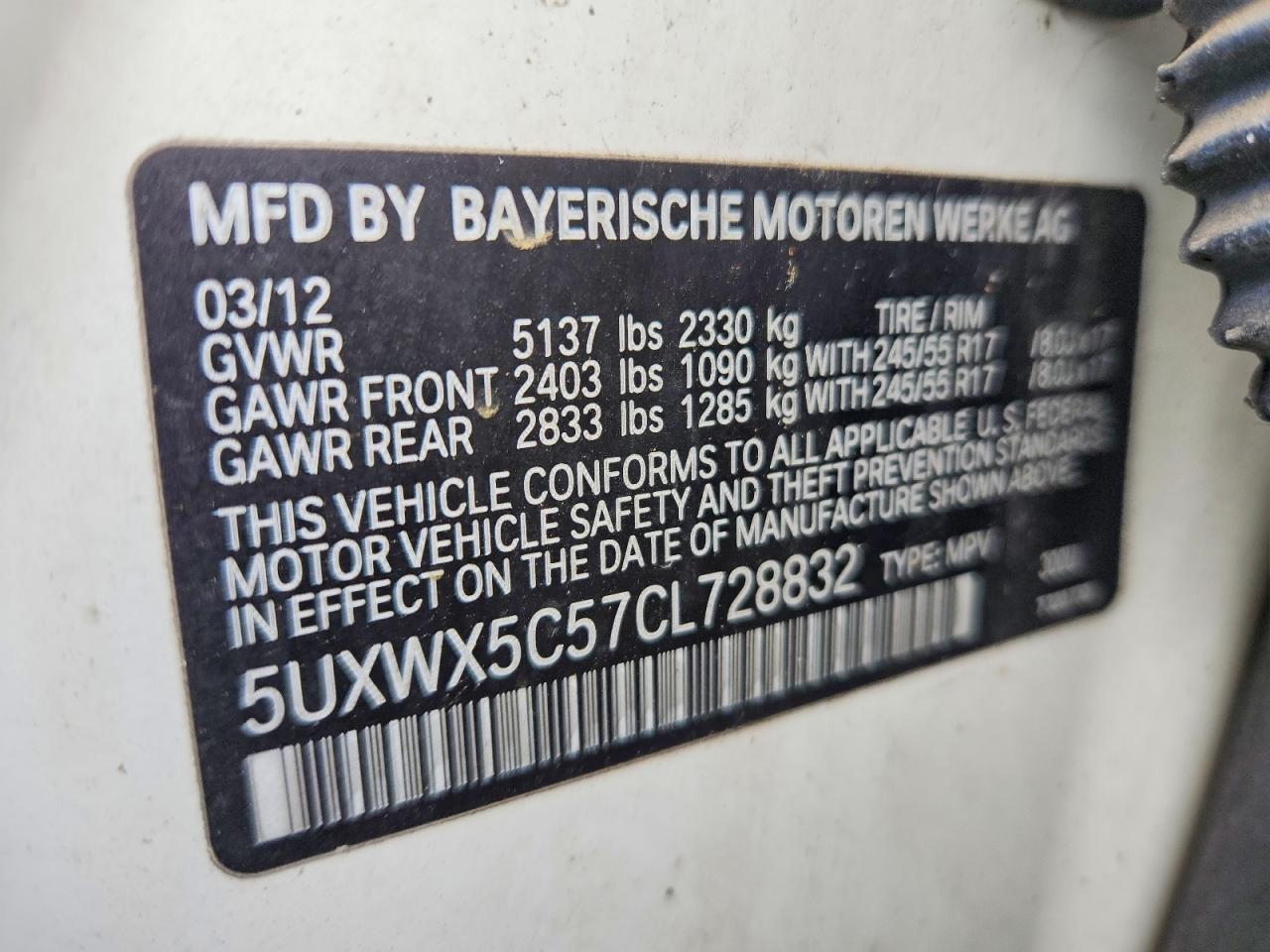 2012 BMW X3 Xdrive28i