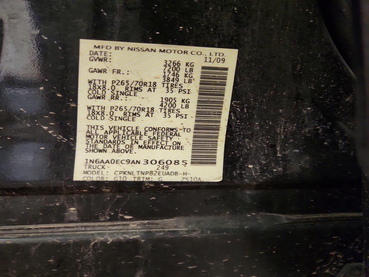 2010 Nissan Titan SE