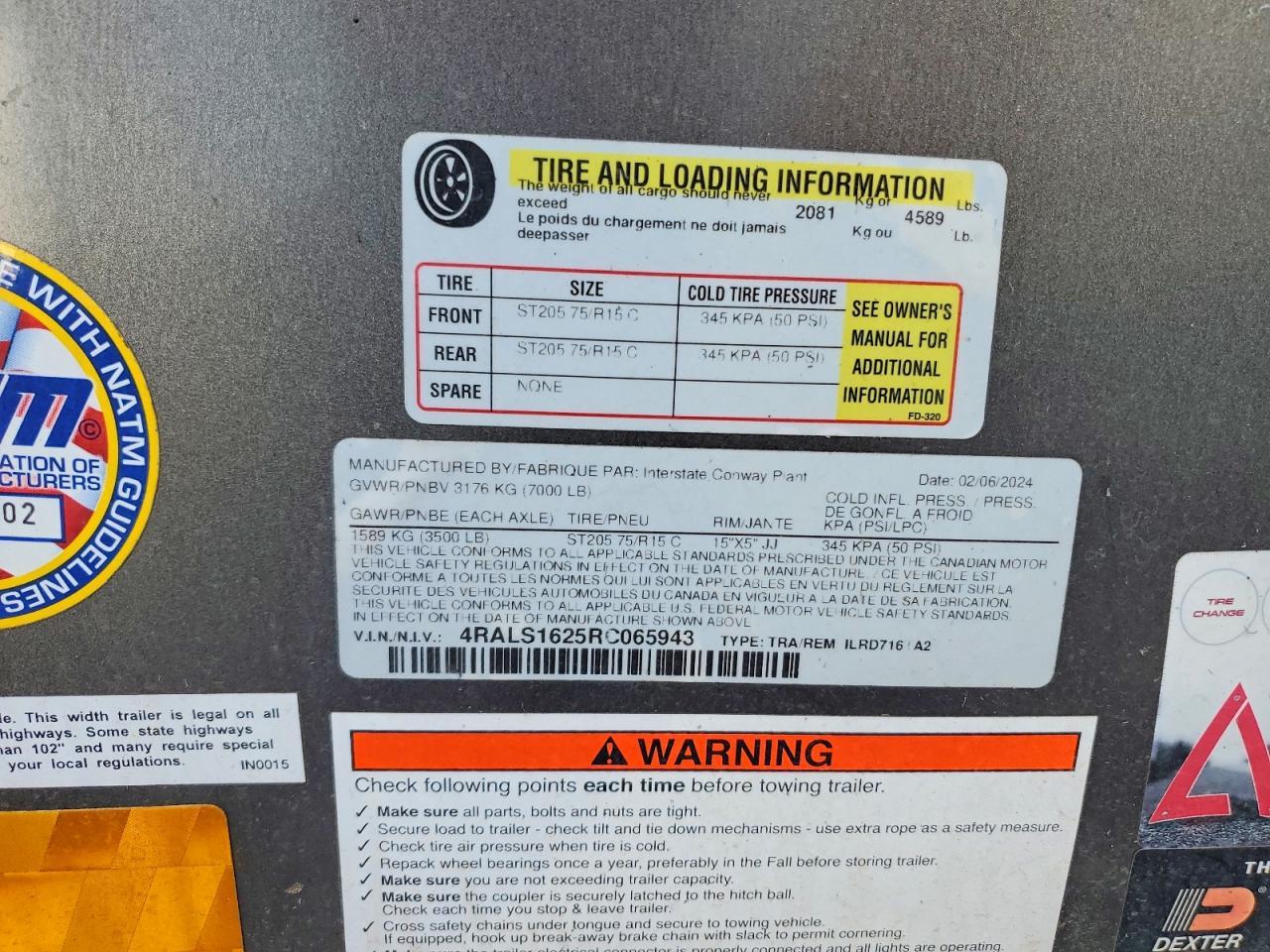 2024 Interstate ILRD716 A2 Enclosed Cargo Trailer