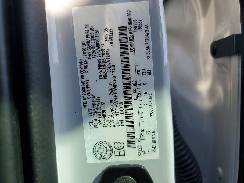 2021 Ford F150 Supercrew