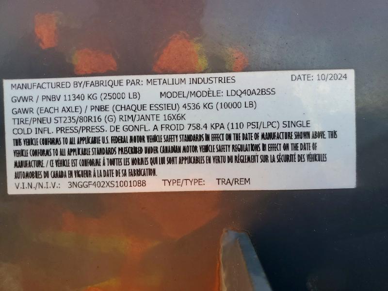 2025 Metalium LDQ40A2BSS Equipment Trailer