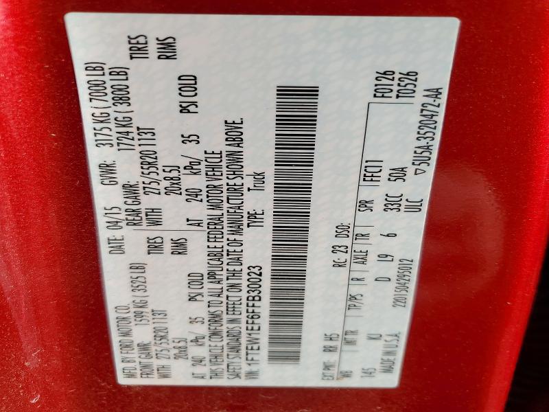 2015 Ford F150 Supercrew