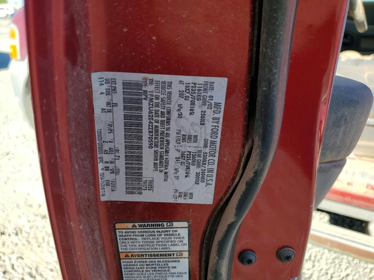 2002 Ford Explorer xls