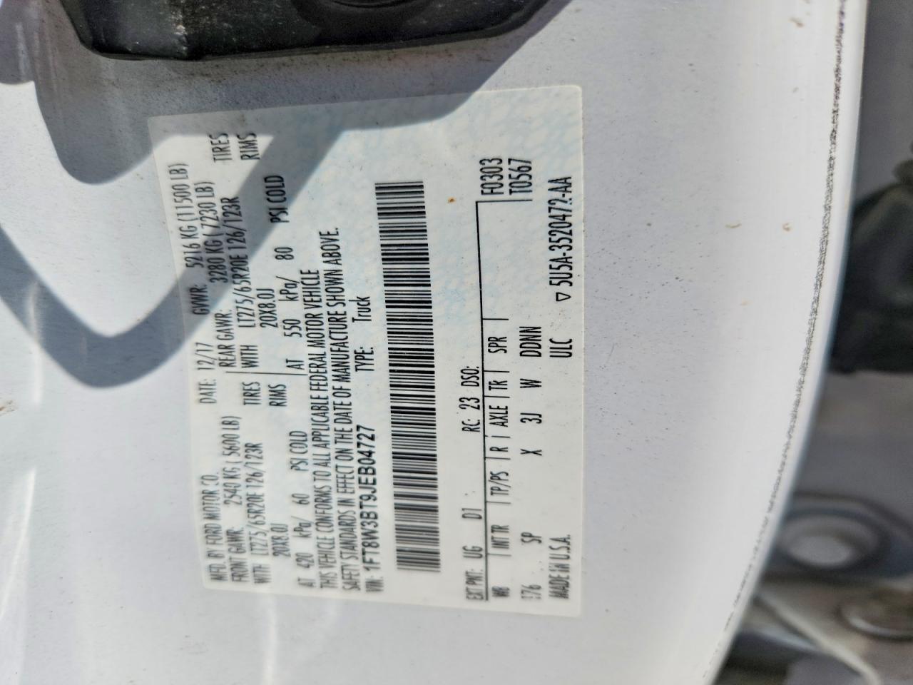 2018 Ford F350 Super Duty
