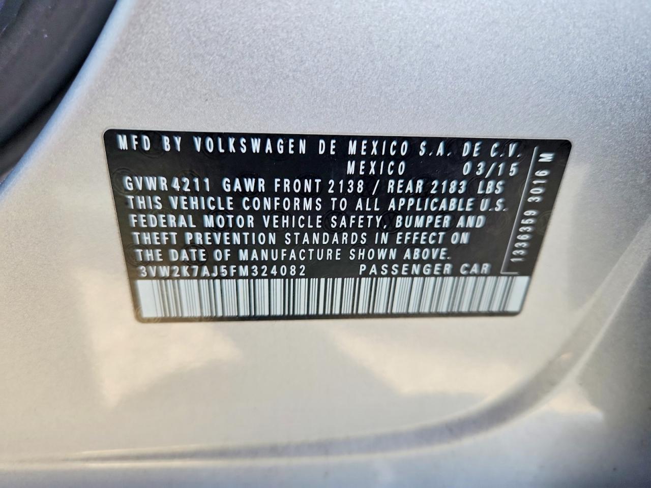 2015 Volkswagen Jetta Base