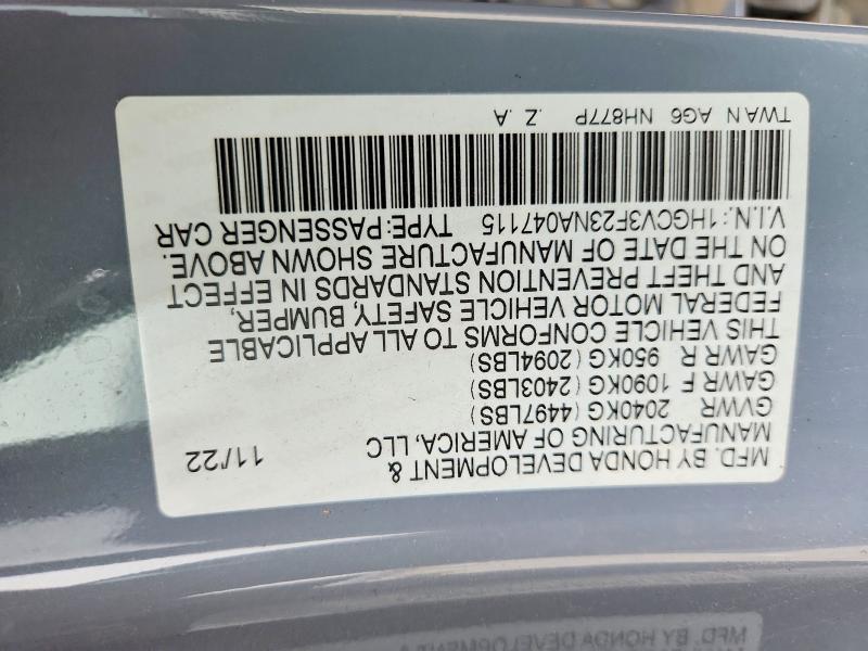 2022 Honda Accord Hybrid Sport