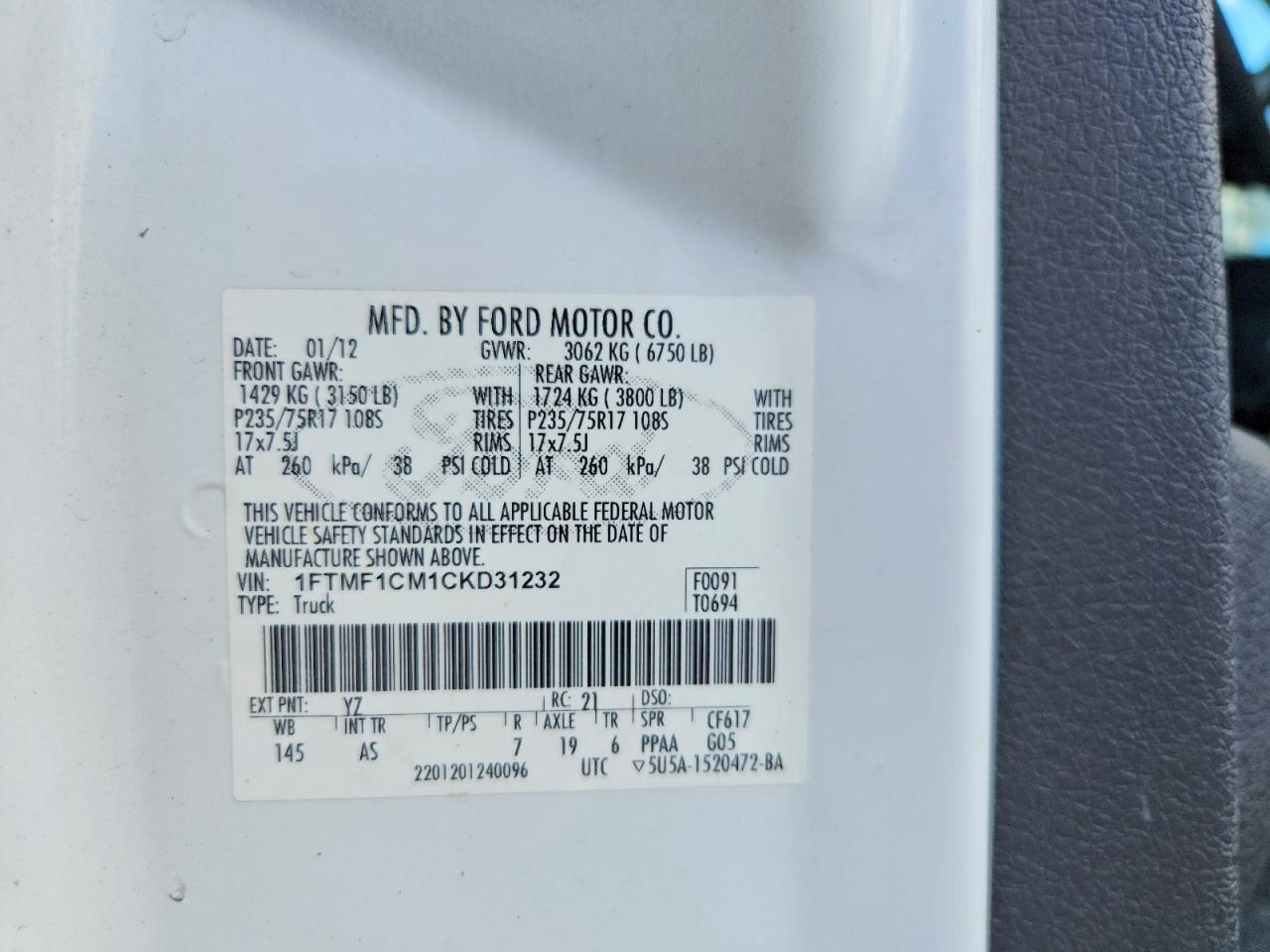 2012 Ford F150