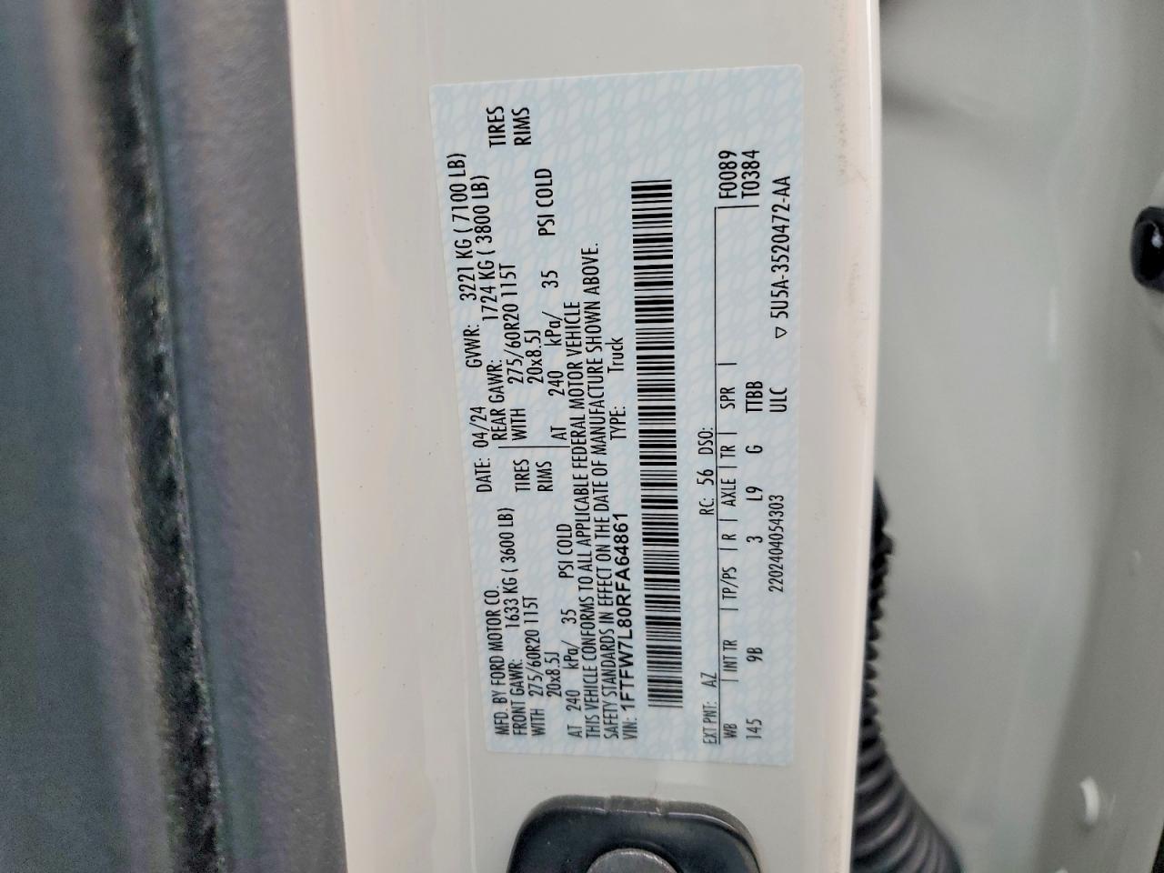 2024 Ford F150 Platinum