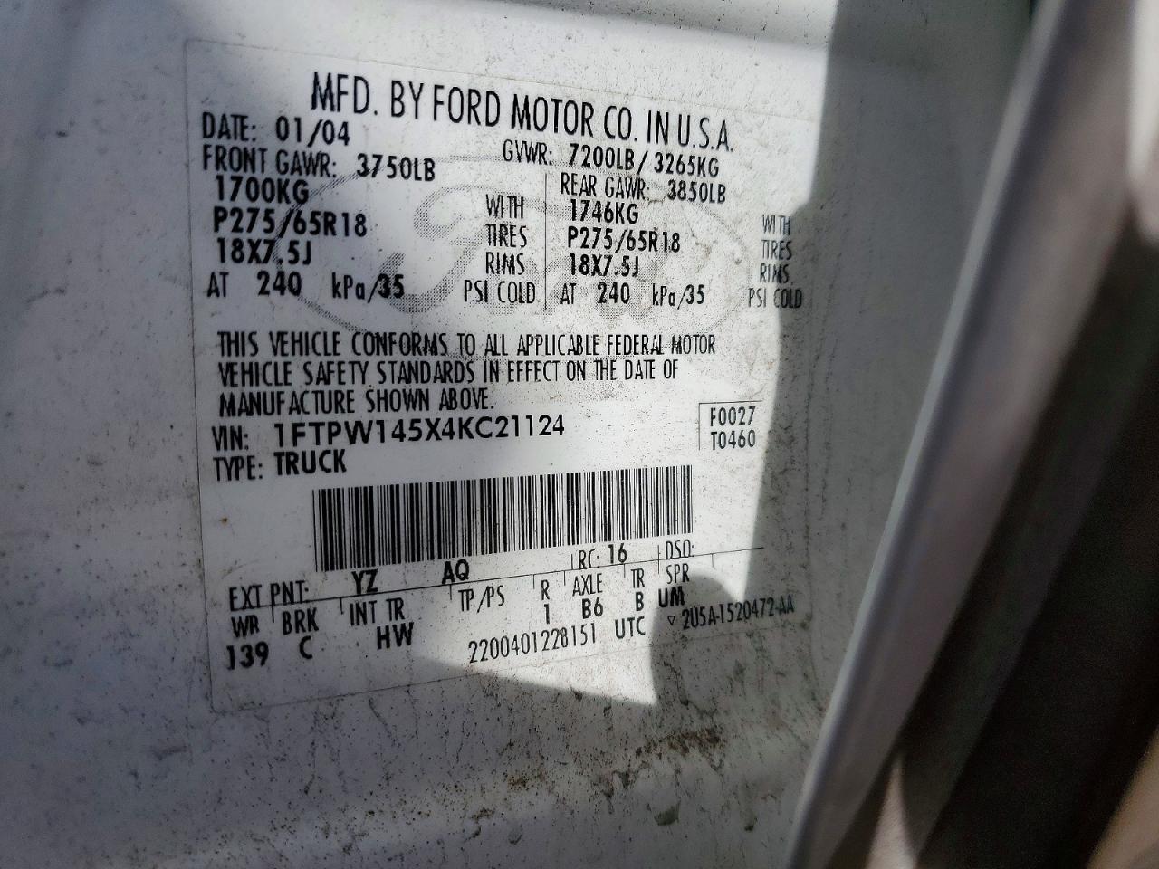 2004 Ford F150 Supercrew