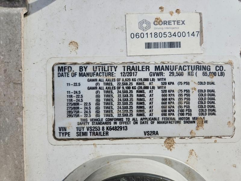 2019 Utility VS2RA Refrigerated Van Trailer