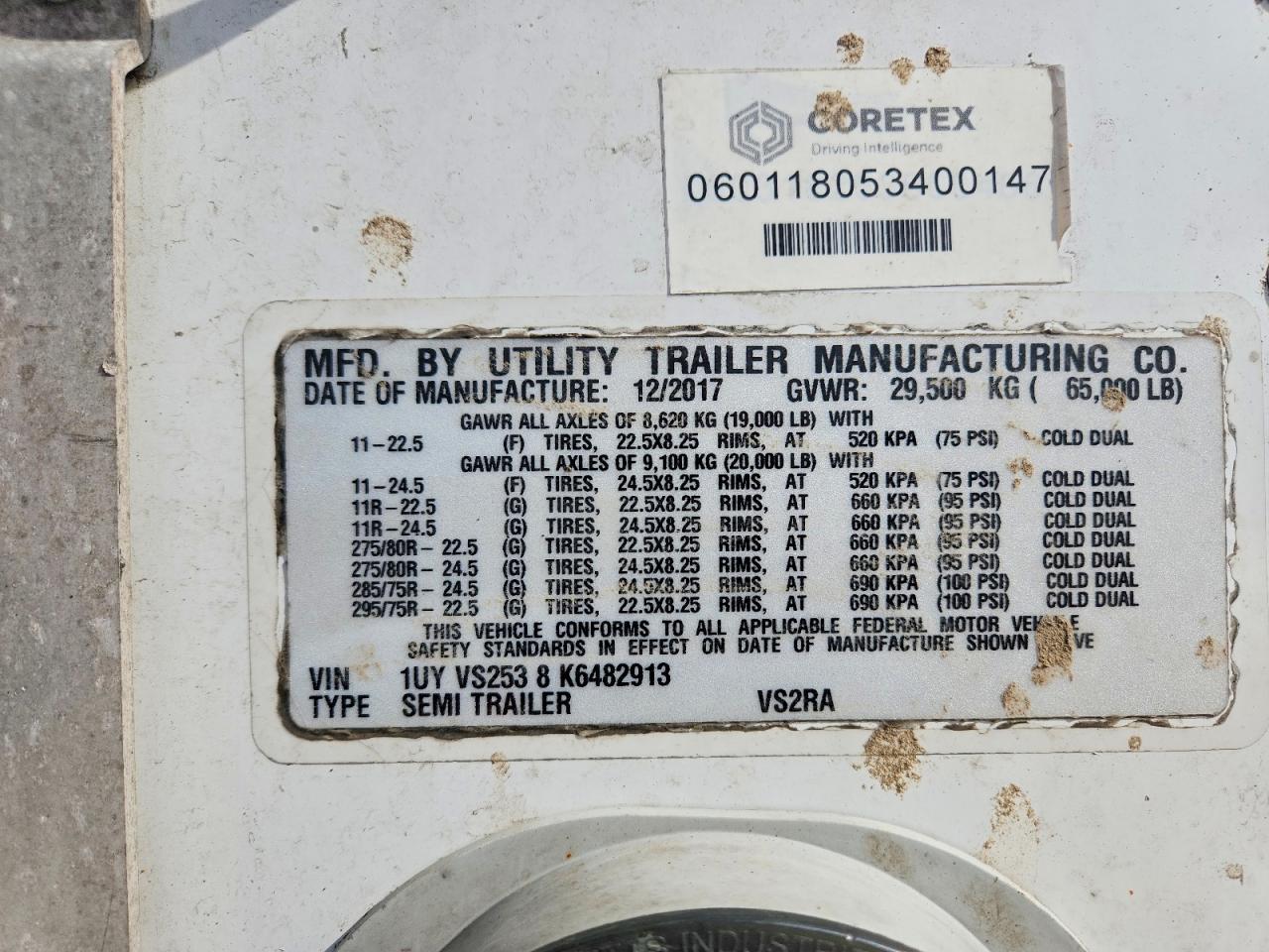 2019 Utility VS2RA Refrigerated Van Trailer