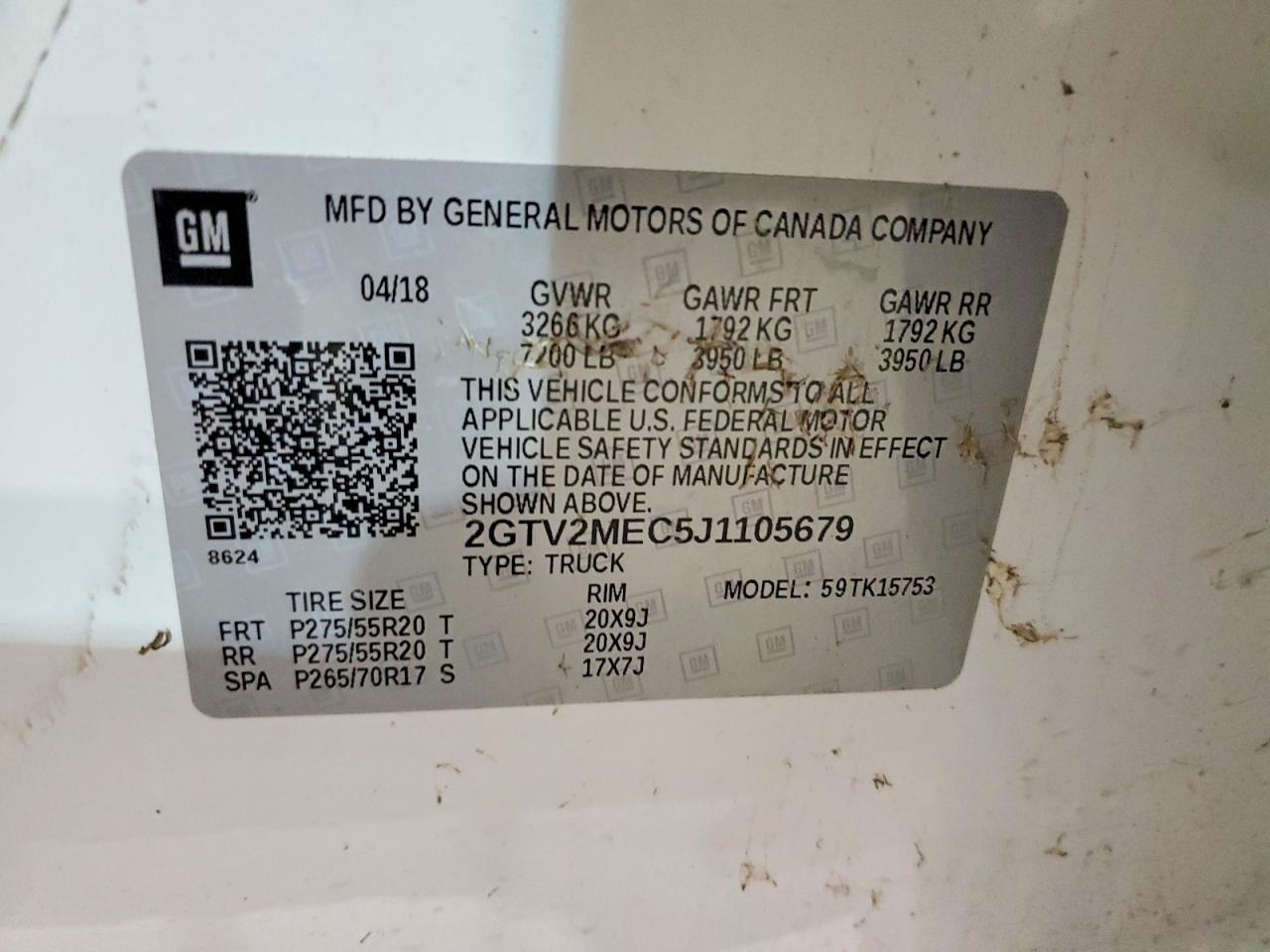 2018 GMC Sierra K1500 SLE