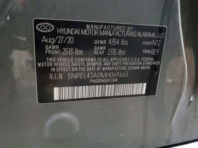 2021 Hyundai Sonata sel