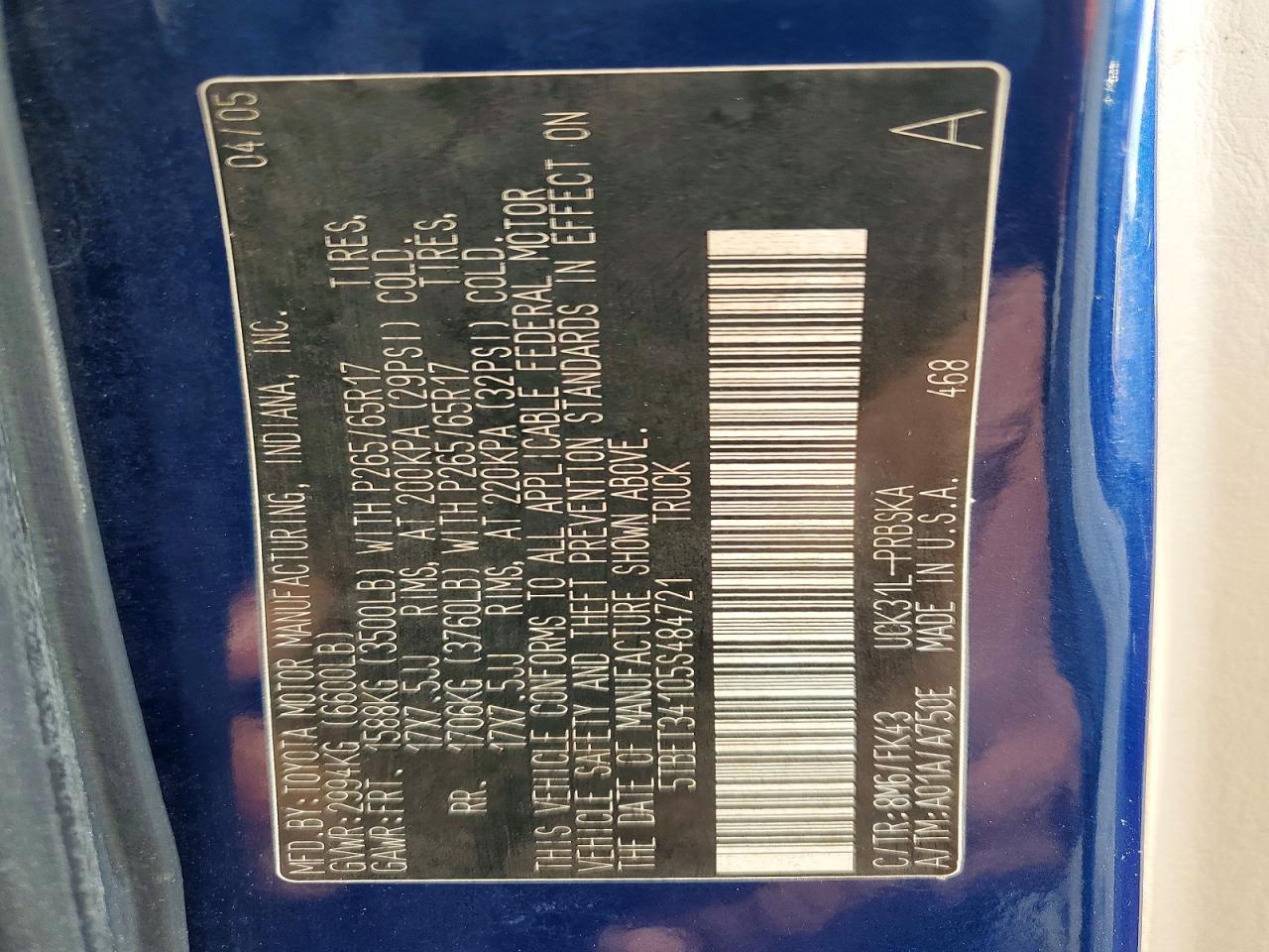 2005 Toyota Tundra SR5