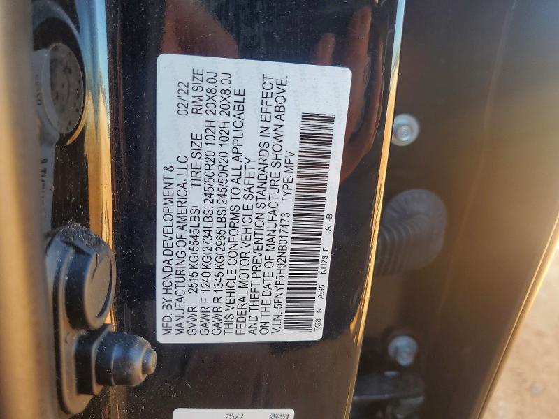 2022 Honda Pilot Touring