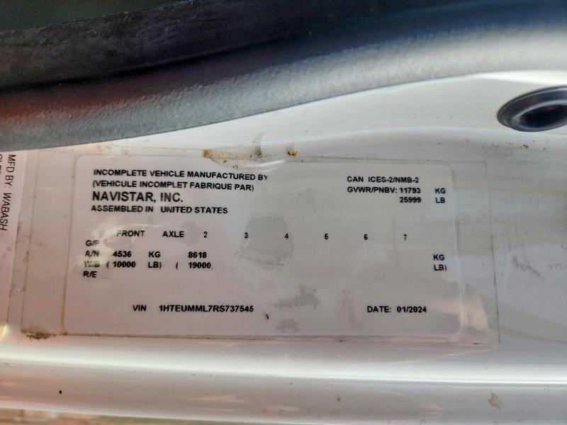 2024 International MV607 BOX Truck