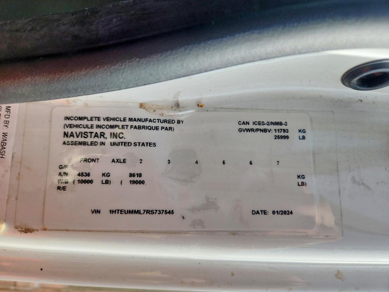 2024 International MV607 BOX Truck