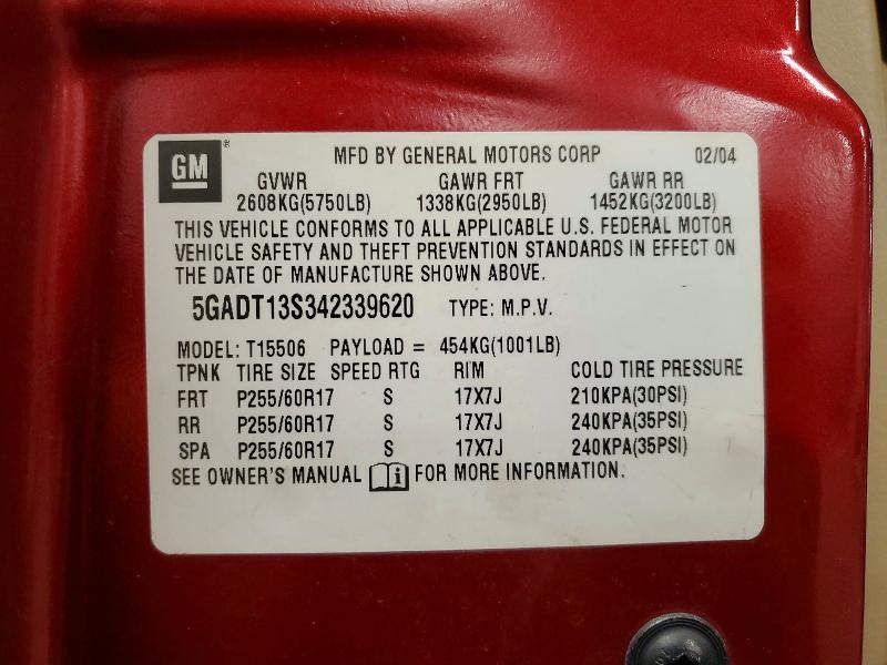 2004 Buick Rainier cxl