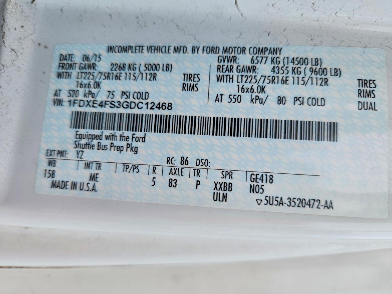 2016 Ford E450 Utility / Service Truck