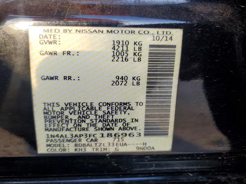 2015 Nissan Altima 2.5 sv