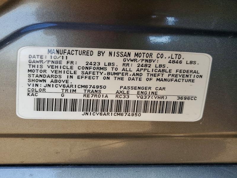 2012 Infiniti G37 Sedan x