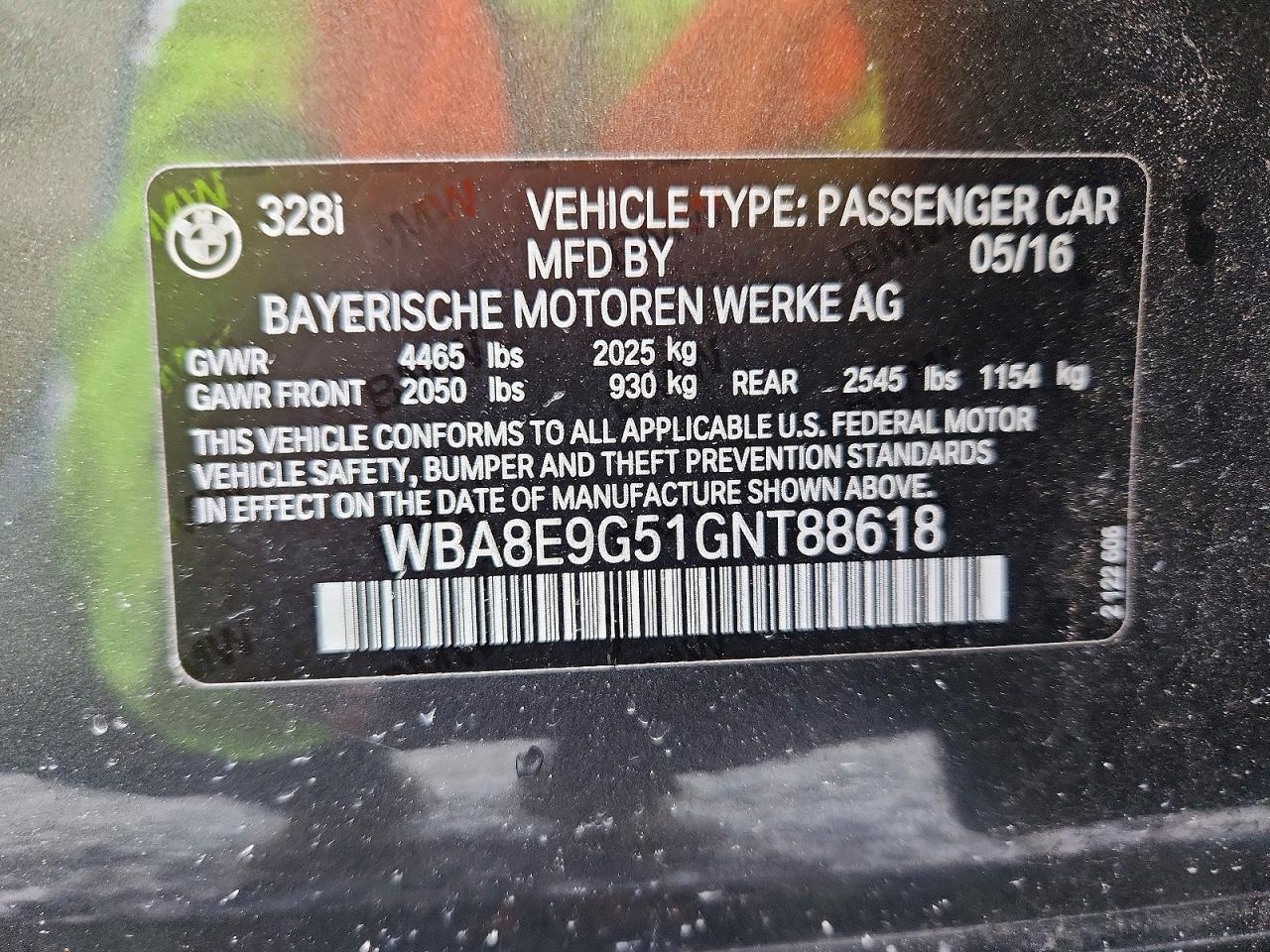 2016 BMW 328 i Sulev