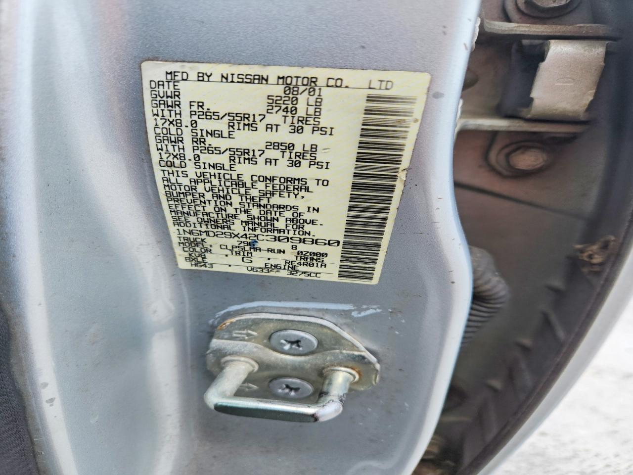 2002 Nissan Frontier SC-V6