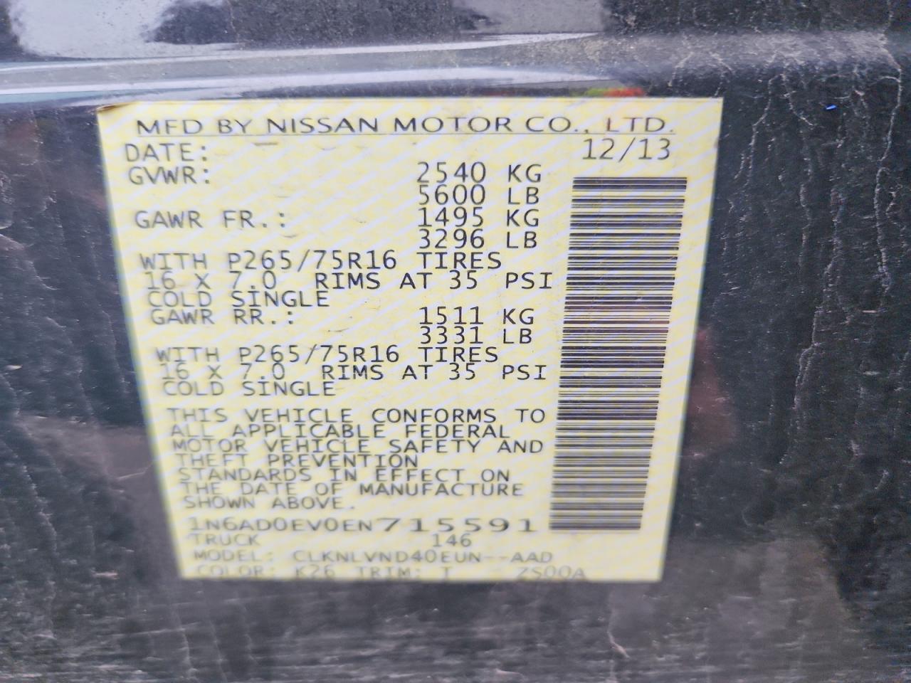 2014 Nissan Frontier PRO-4X