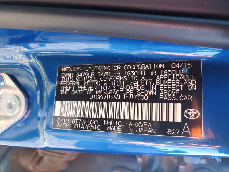 2015 Toyota Prius c one