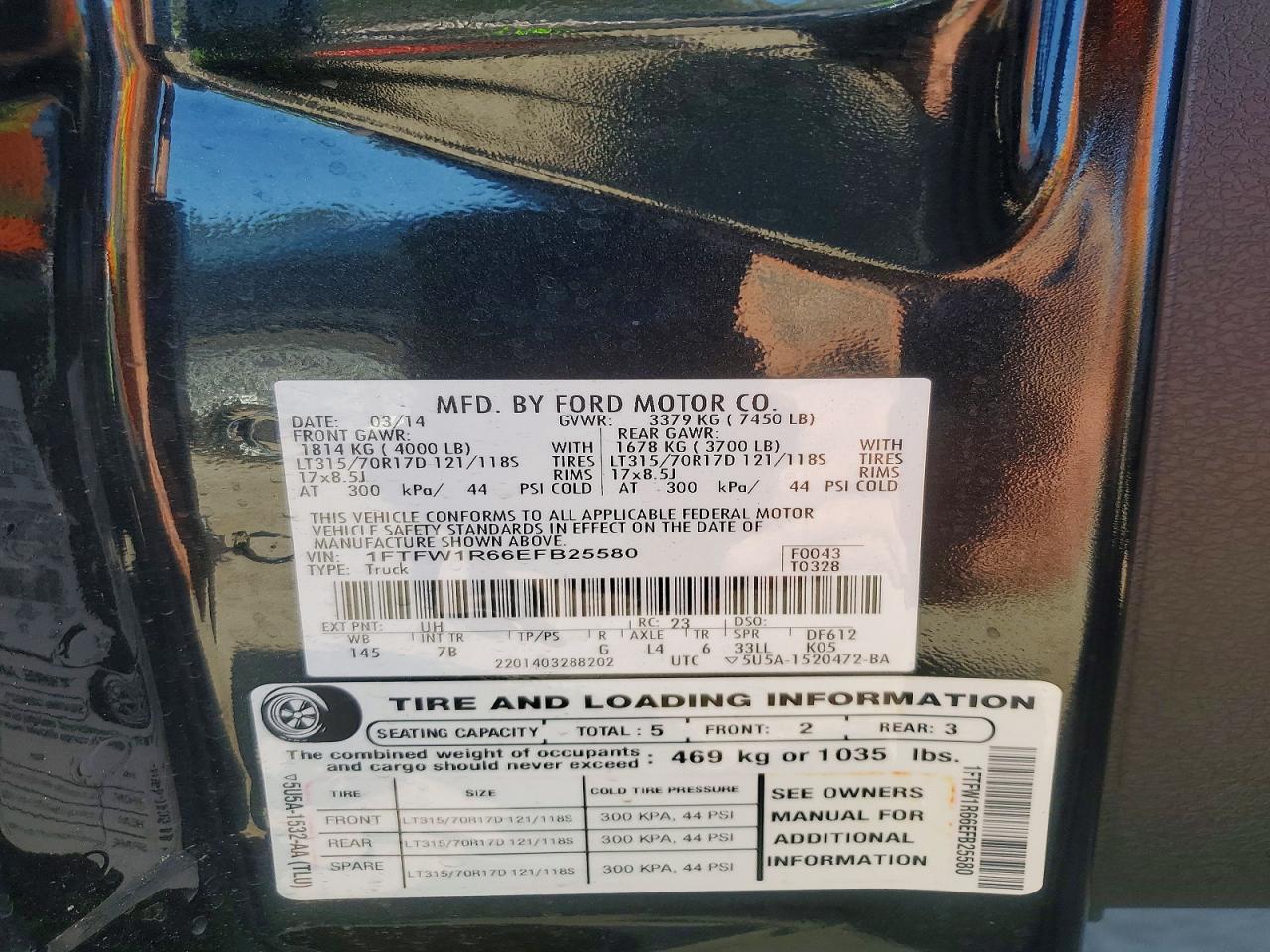 2014 Ford F150 SVT Raptor