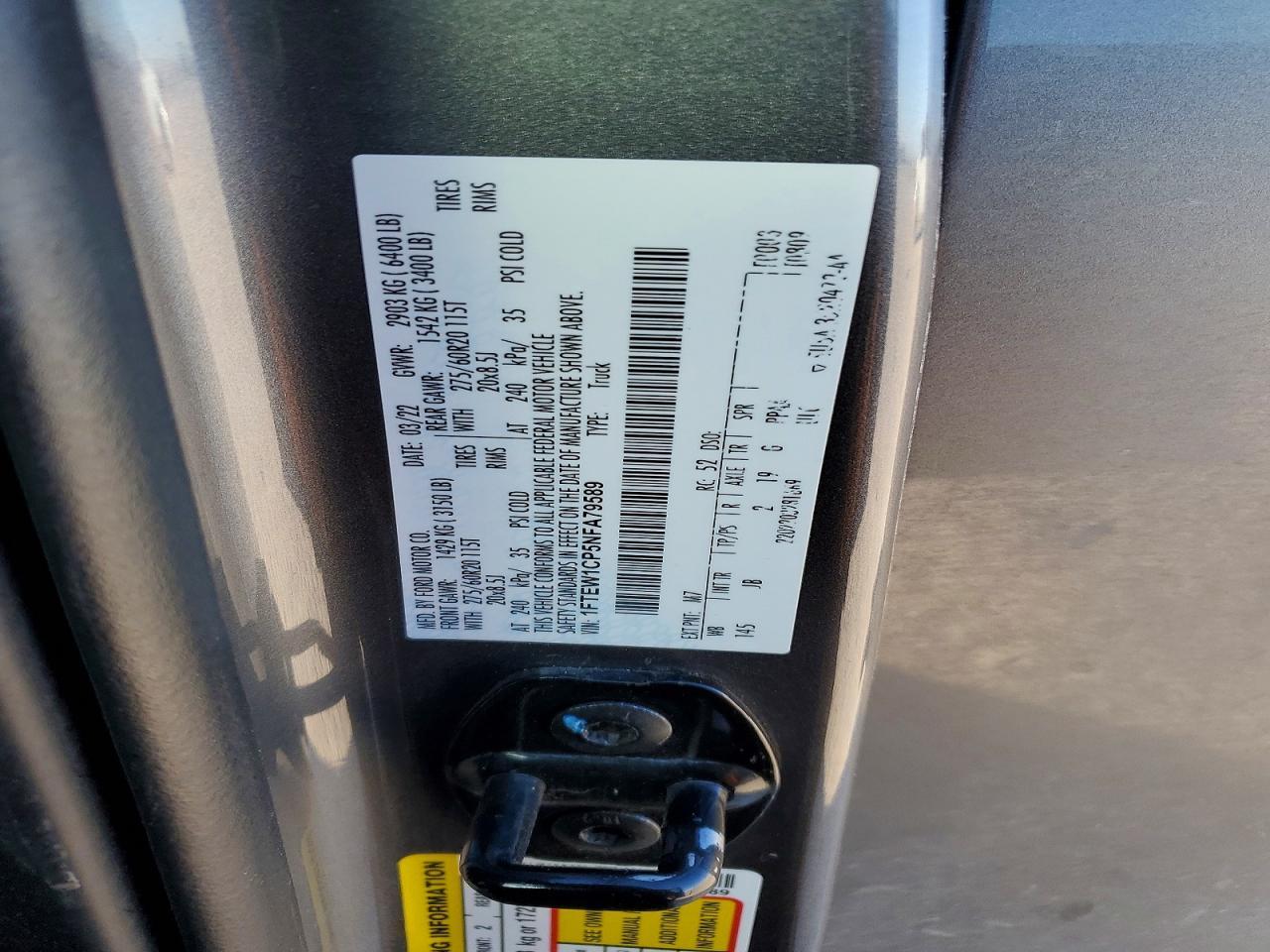 2022 Ford F150 Supercrew