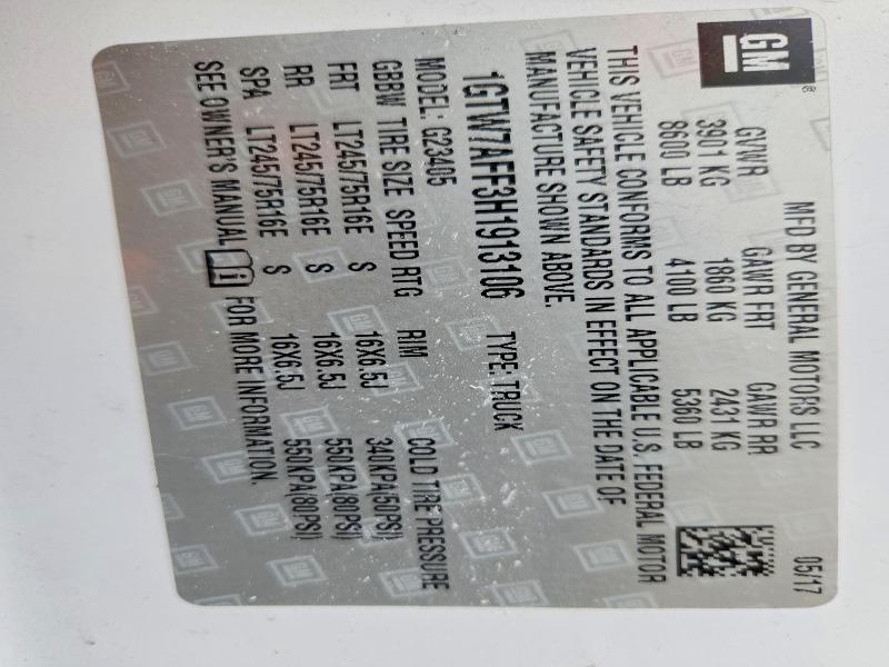 2017 GMC Savana G2500