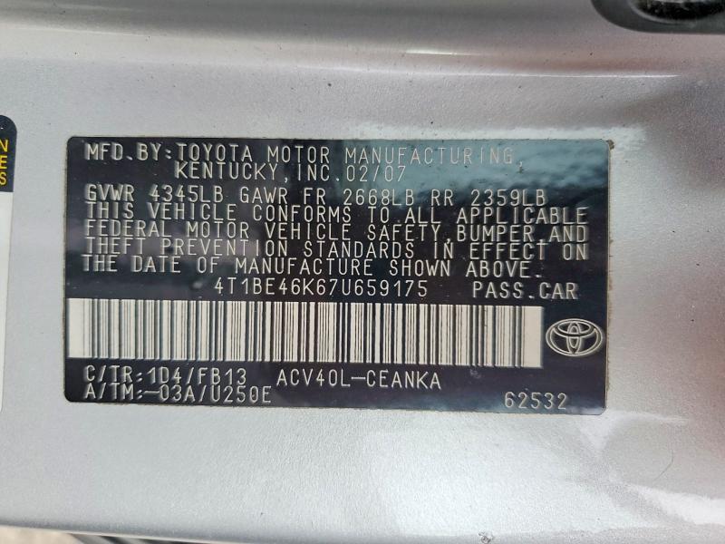 2007 Toyota Camry le