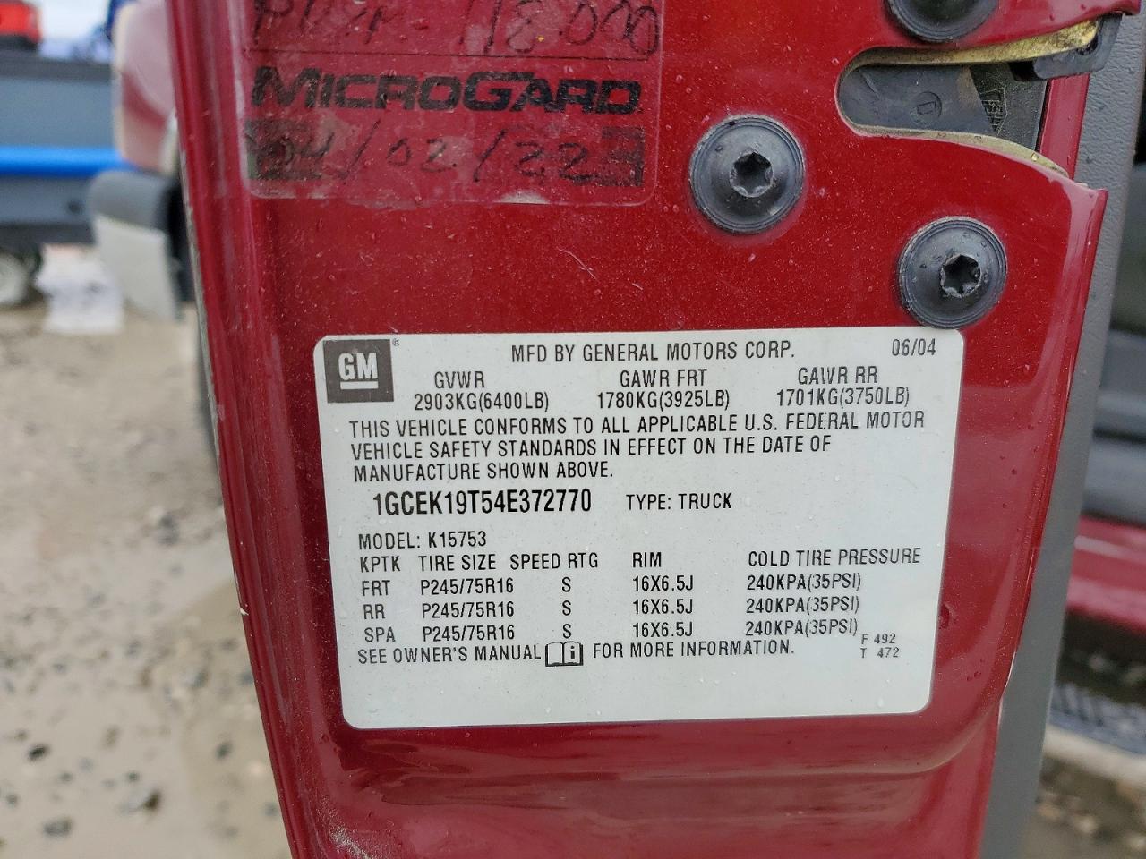 2004 Chevrolet Silverado K1500