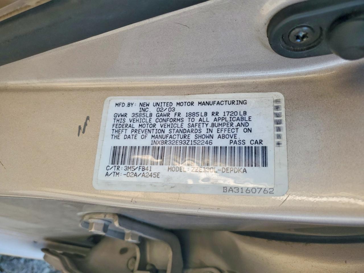2003 Toyota Corolla ce