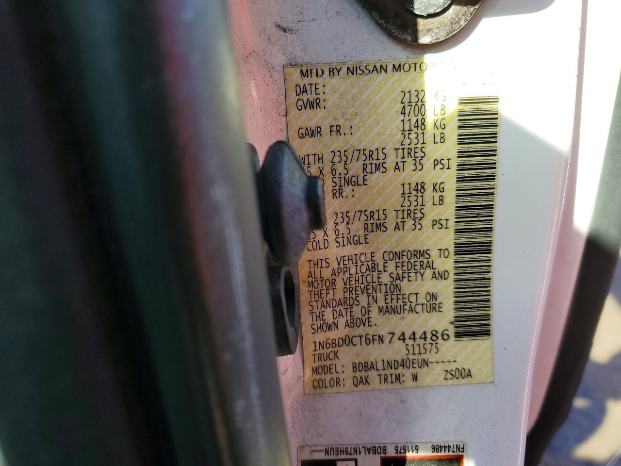 2015 Nissan Frontier S