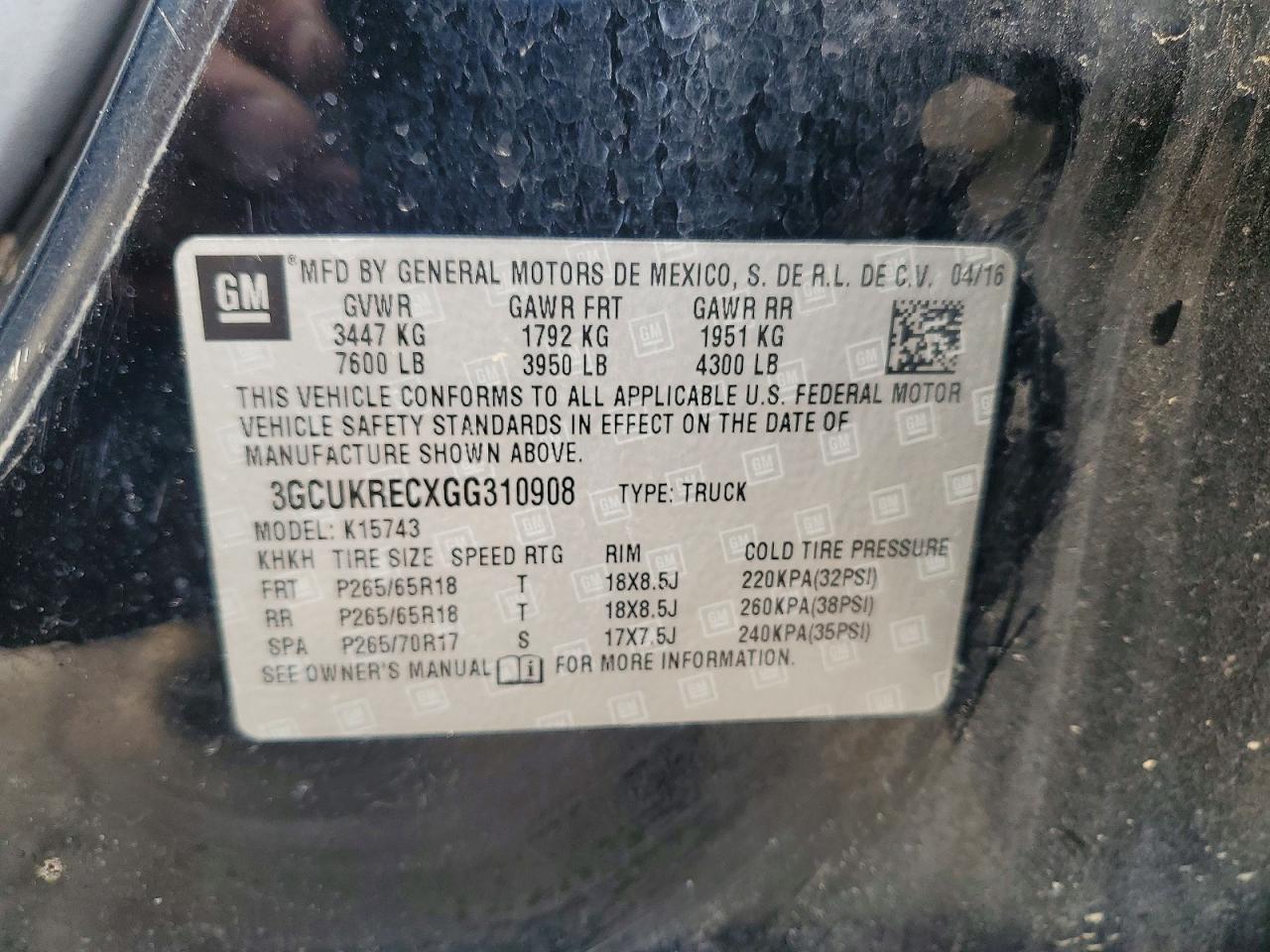 2016 Chevrolet Silverado K1500 LT