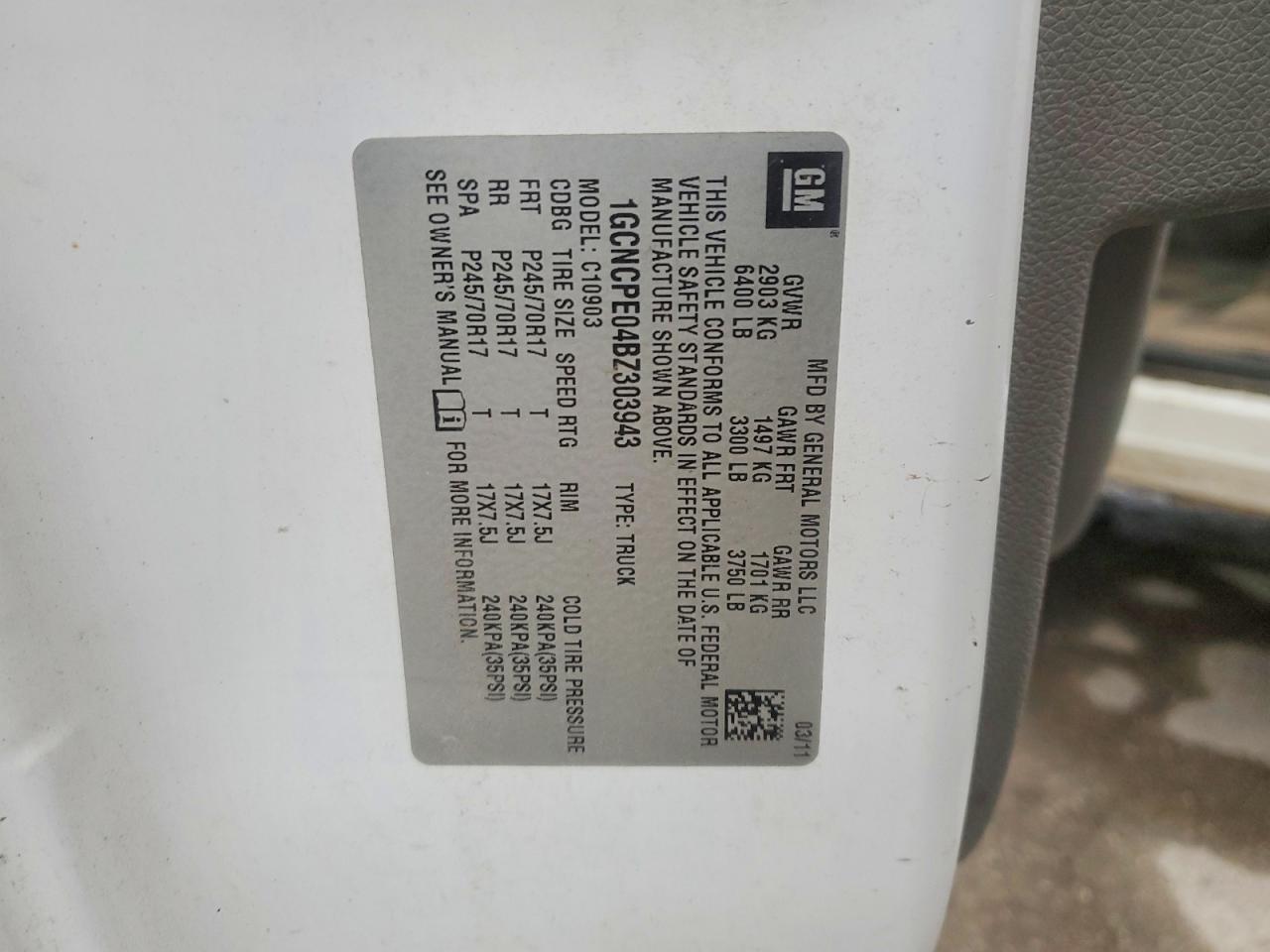 2011 Chevrolet Silverado C1500