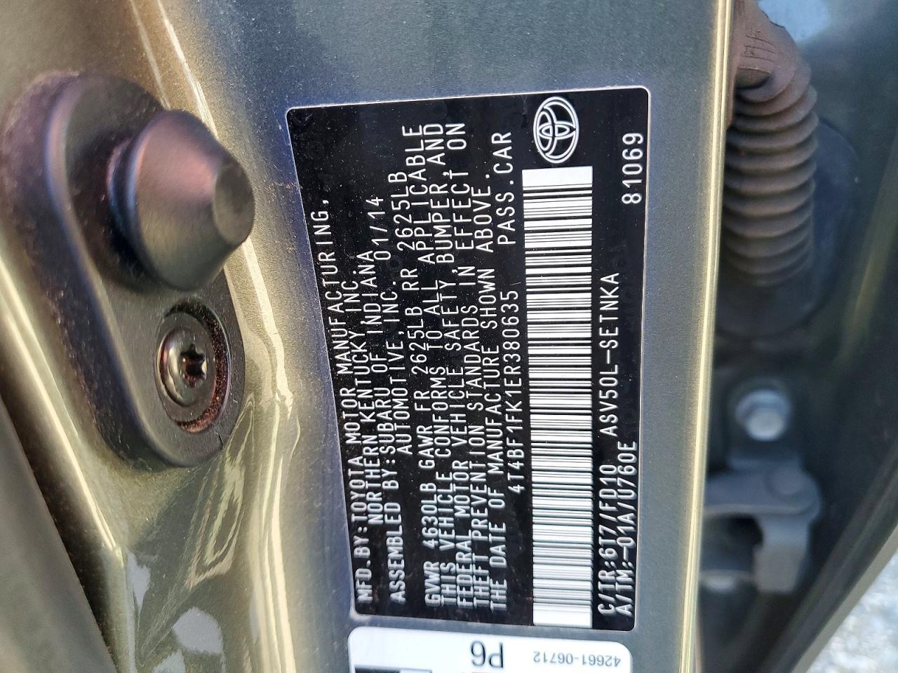 2014 Toyota Camry le