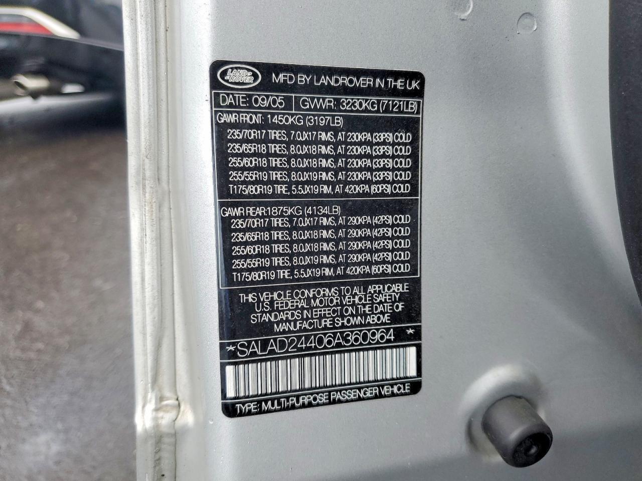 2006 Land Rover LR3 se