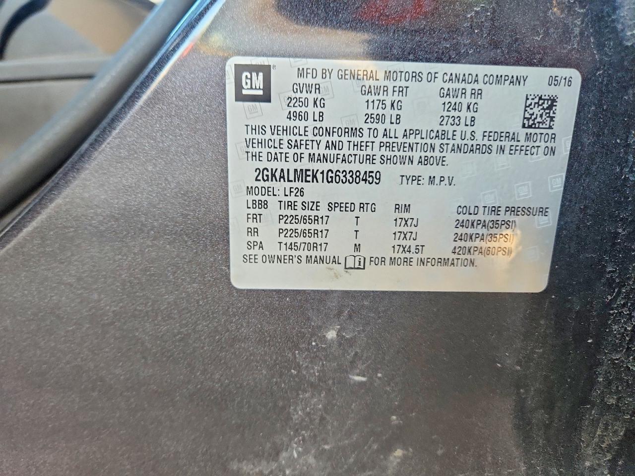 2016 GMC Terrain sle