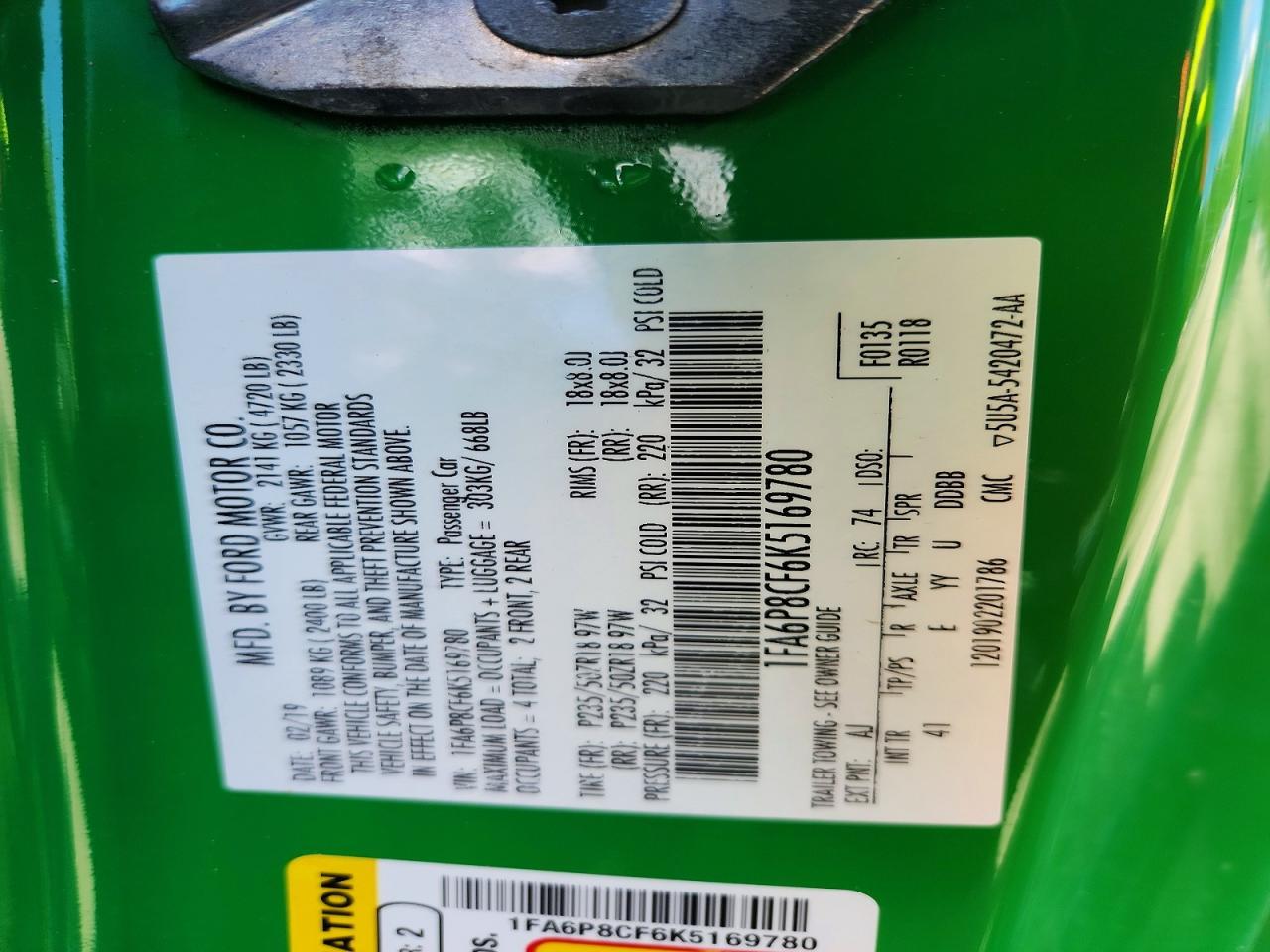 2019 Ford Mustang gt