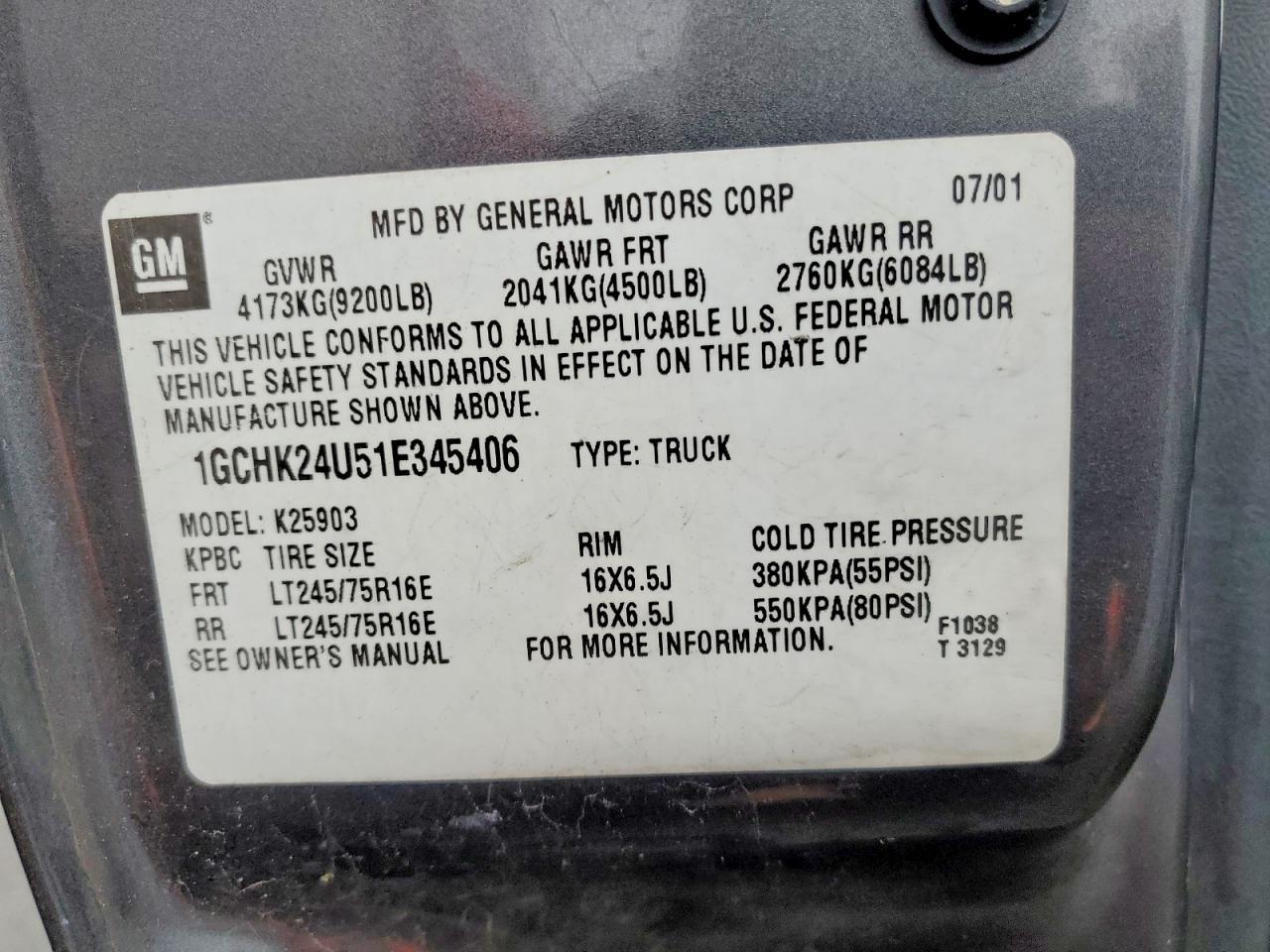 2001 Chevrolet Silverado K2500 Heavy Duty