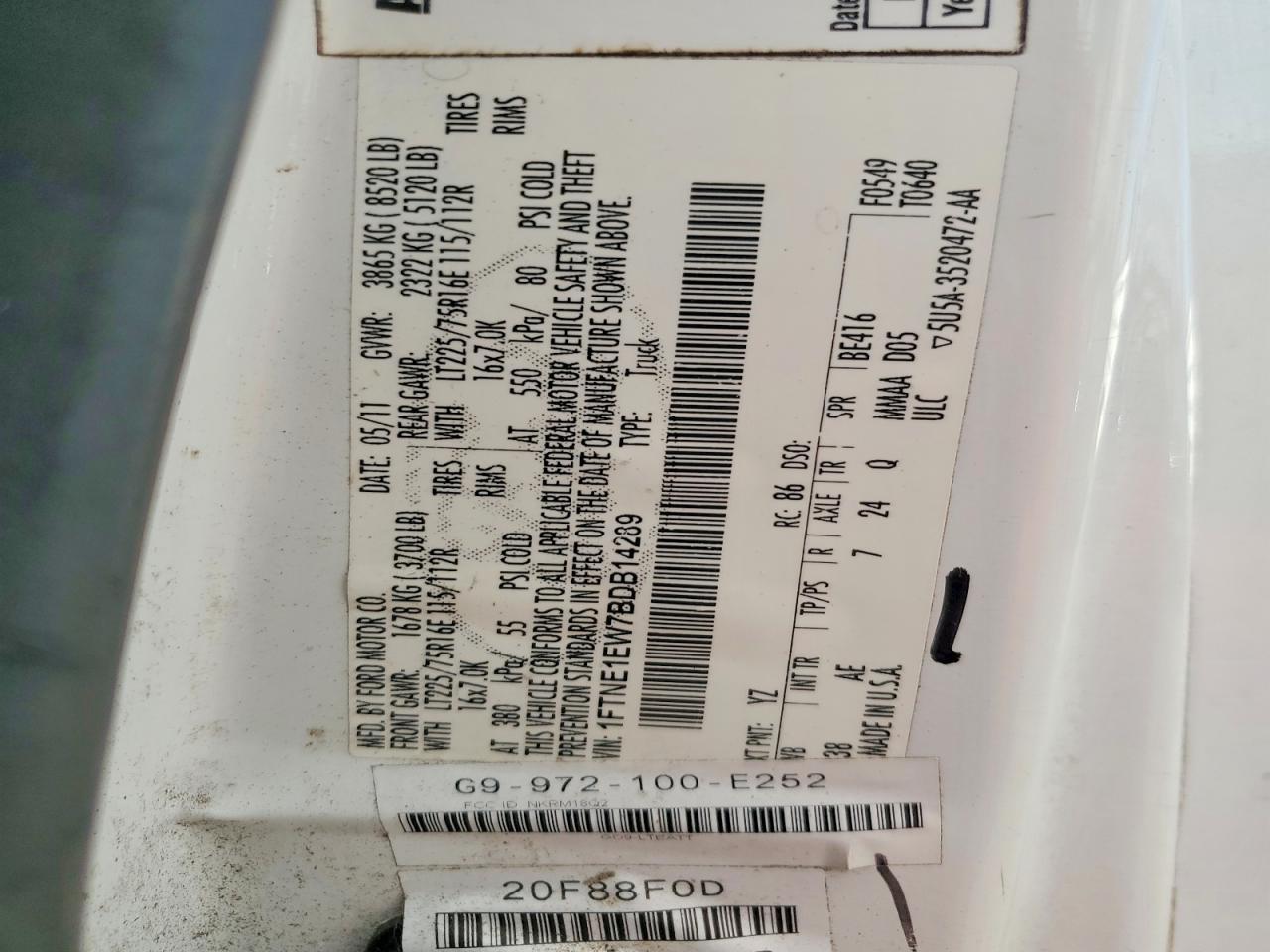 2011 Ford E150 Utility / Service Van