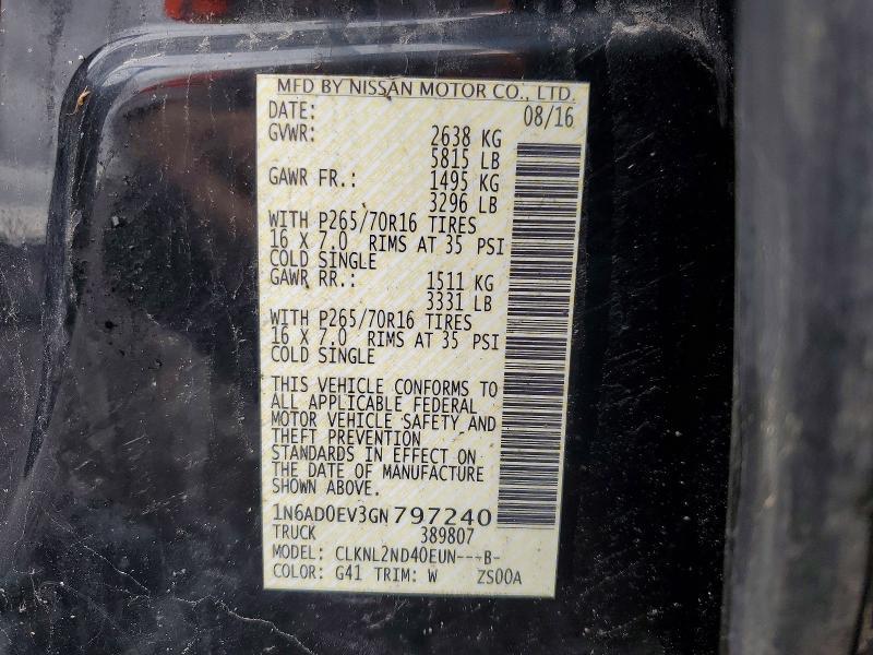 2016 Nissan Frontier SV