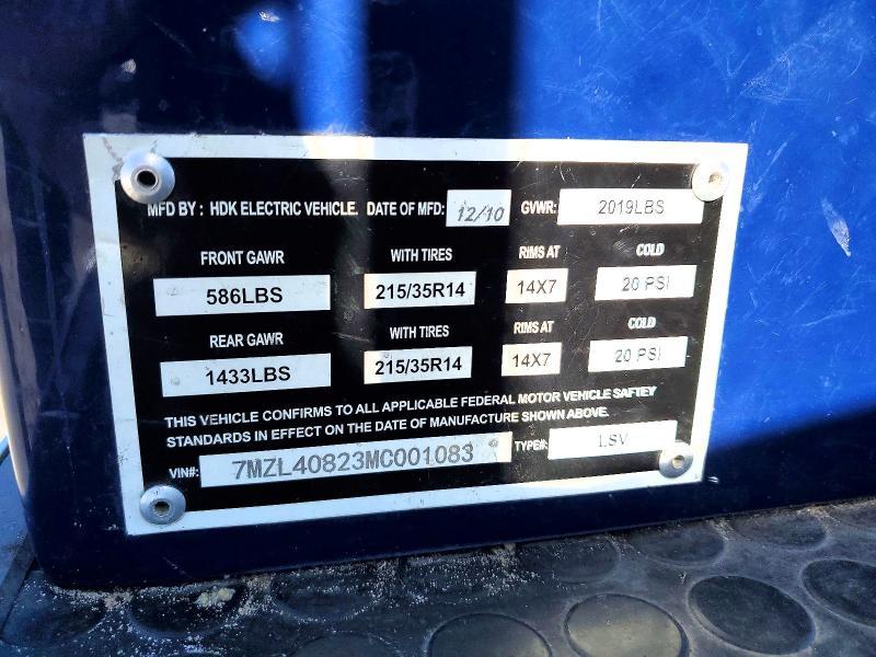 2021 Hdk Electric Vehicles 2021 Evolution Golf Cart