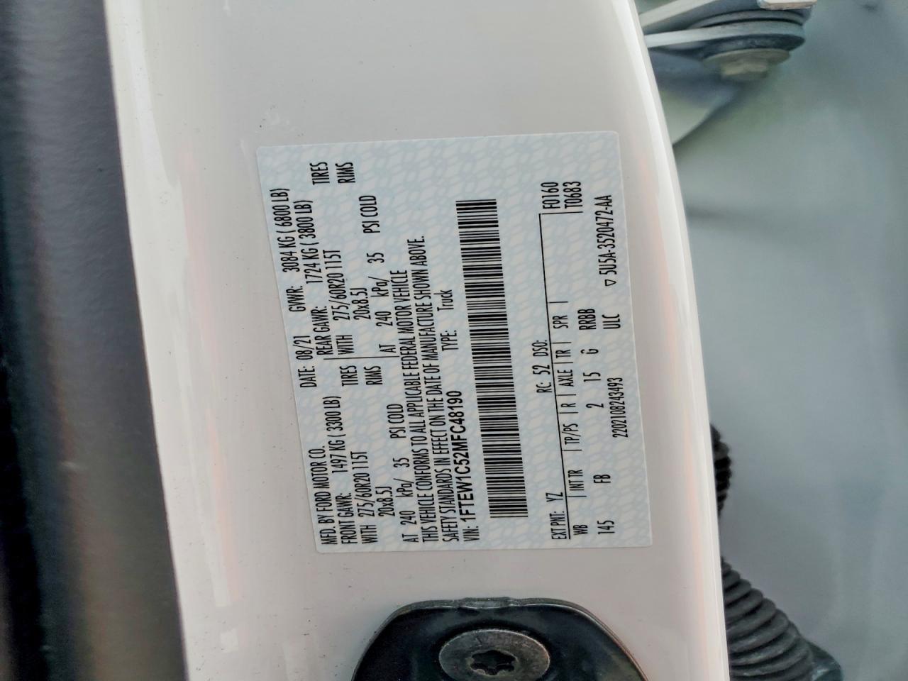 2021 Ford F150 Supercrew