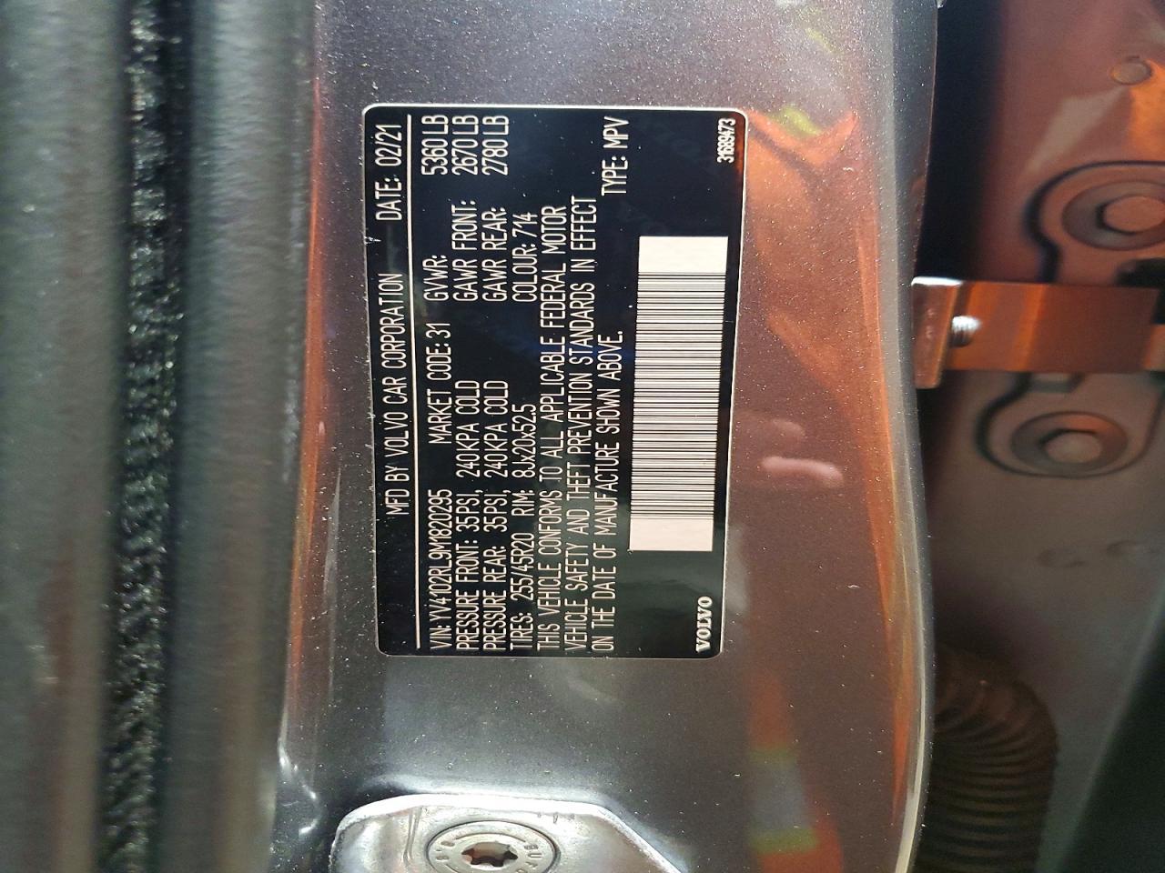 2021 Volvo Xc60 T5 Inscription